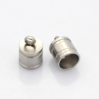 Tarnish Resistant 201 Stainless Steel Cord Ends STAS-N034-09-1