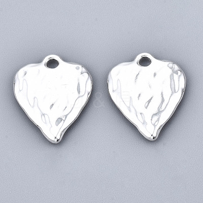 Rack Plating Hammered Alloy Pendants PALLOY-T077-98S-RS-1