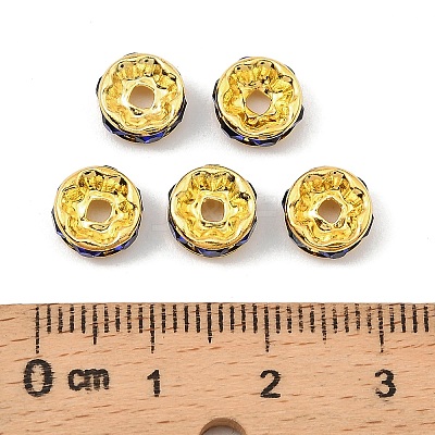 Brass Rhinestone Spacer Beads RB-A014-Z8mm-05G-1
