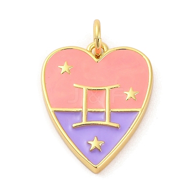Brass Enamel Pendants KK-Z077-01G-01-1