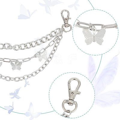 Alloy Shoe 3-Strand Curb Chain AJEW-WH0258-700-1