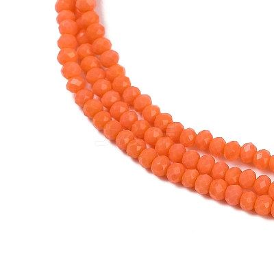 Opaque Solid Color Glass Bead Strands GLAA-F078-A03-1