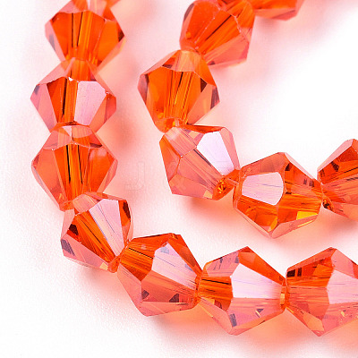 Electroplate Glass Beads Strands EGLA-Q118-6mm-A02-1
