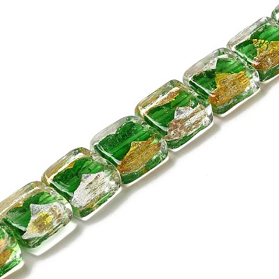 Handmade Gold Foil and Silver Foil Lampwork Beads FOIL-C001-01A-03-1