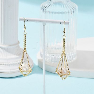 Brass Earring Hooks with Tray EJEW-JE05582-01-1