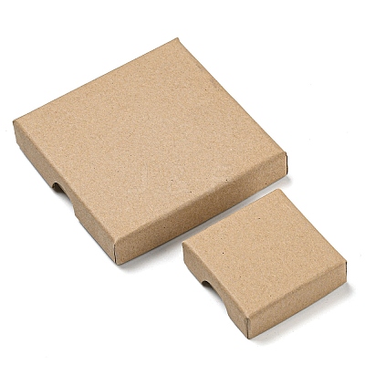 Square Cardboard Kraft Paper Jewelry Box LS-CON-D014-01C-01-1