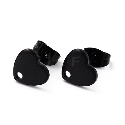 304 Stainless Steel Stud Earring Findings Ion Plating(IP) STAS-I183-07A-07EB-1