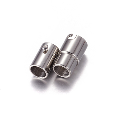 Tarnish Resistant 304 Stainless Steel Locking Tube Magnetic Clasps STAS-H019-3-1