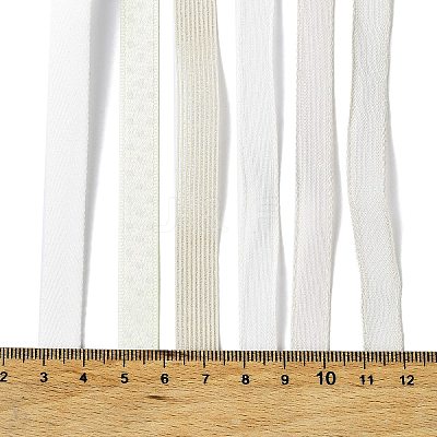 18 Yards 6 Styles Polyester Ribbon SRIB-C001-H04-1