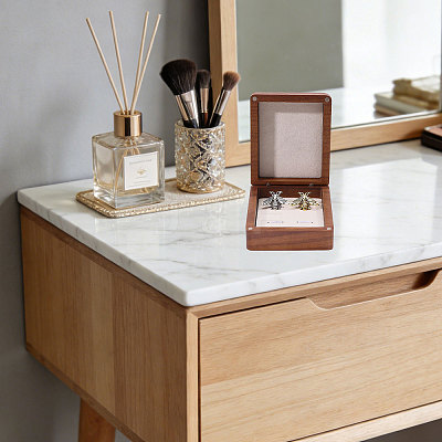 Wood Cuff-link Gift Storage Magnetic Boxes CON-WH0089-265B-1