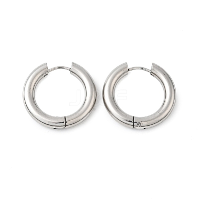 Tarnish Resistant 202 Stainless Steel Huggie Hoop Earrings EJEW-O087-08J-P-1