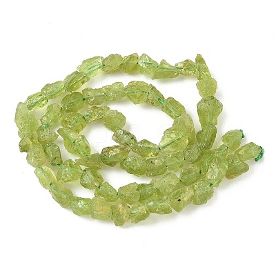 Raw Rough Natural Peridot Beads Strands G-M453-C02-1