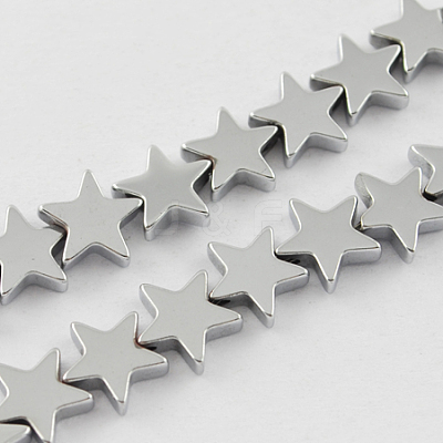 Non-magnetic Synthetic Hematite Beads Strands X-G-Q887-6x6mm-7-1