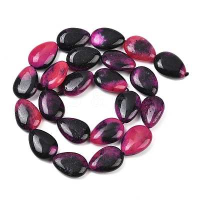 Two Tone Natural White Jade Beads Strands G-Z105-B01-01G-1