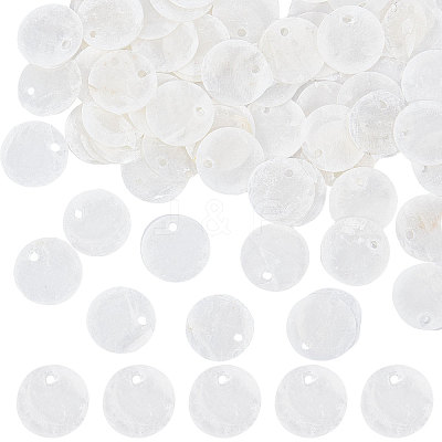 100Pcs Capiz Shell Charms SHEL-SC0001-25B-1