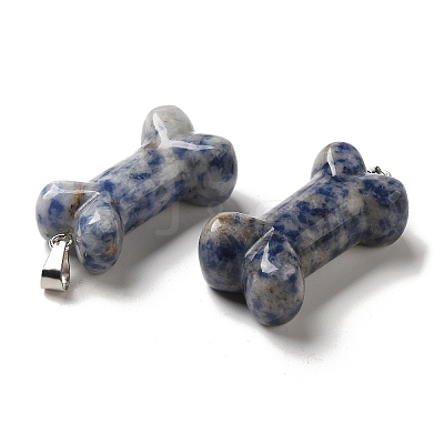Natural Blue Spot Jasper Pendants G-K353-02P-06-1