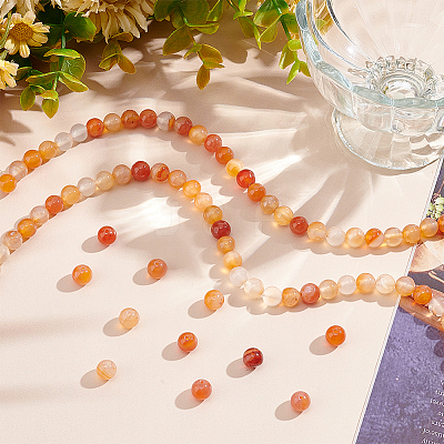 2 Strands Natural Red Agate Beads Strands G-OC0004-25-1