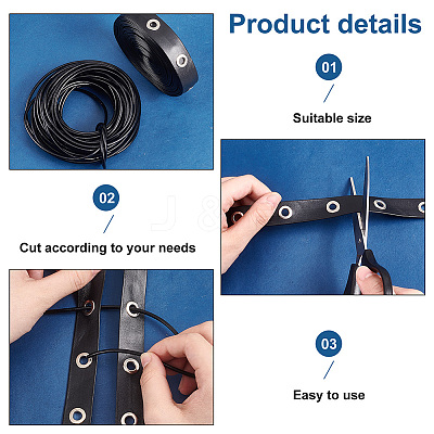 2 Styles Flat Imitation Leather & Cowhide Leather Cords LC-PH0001-12-1