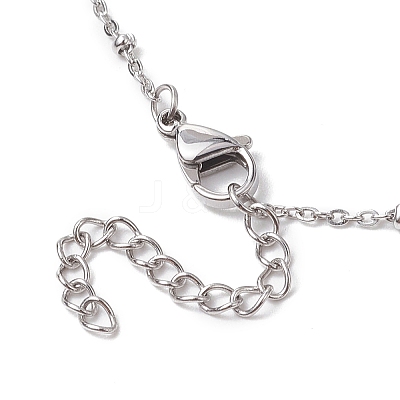 Round Natural Cultured Freshwater Pearl Pendant Necklaces NJEW-JN04965-1