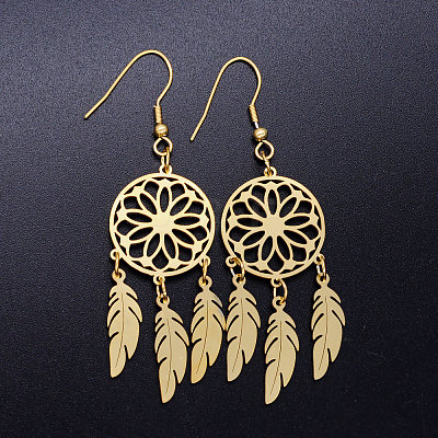 201 Stainless Steel Chandelier Earrings STAS-S105-JN358-2-1