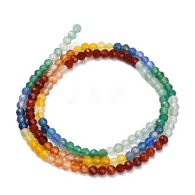 Gradient Color Natural Agate Beads Strands GG-CBA4399-A04-01B-1