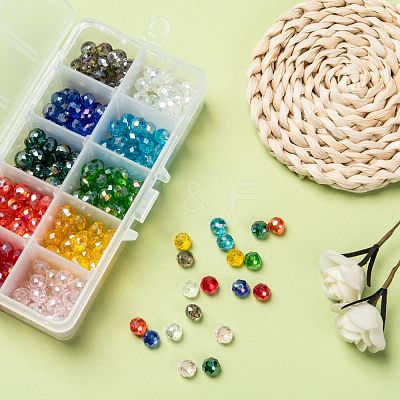 10 Colors Electroplate Glass Beads EGLA-JP0002-01B-8mm-1