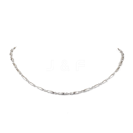 Non-Tarnish 304 Stainless Steel Bar Link Chain Necklaces NJEW-JN04927-02-1