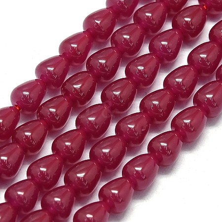 Lab Grown Red Corundum Beads Strands G-G106-M01-01-1-1