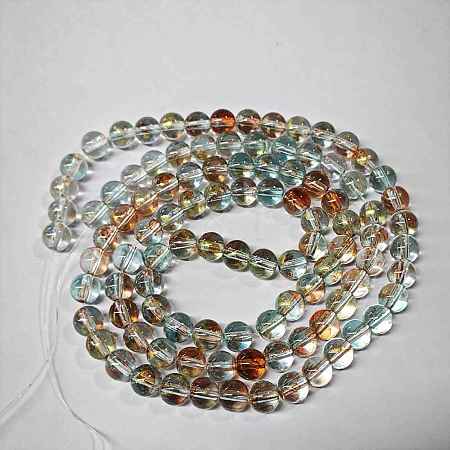 Baking Paint Glass Beads Strands DGLA-YW0002-01A-08-1
