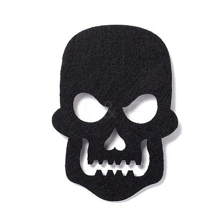 Wool Felt Skull Party Decorations AJEW-P101-08B-1