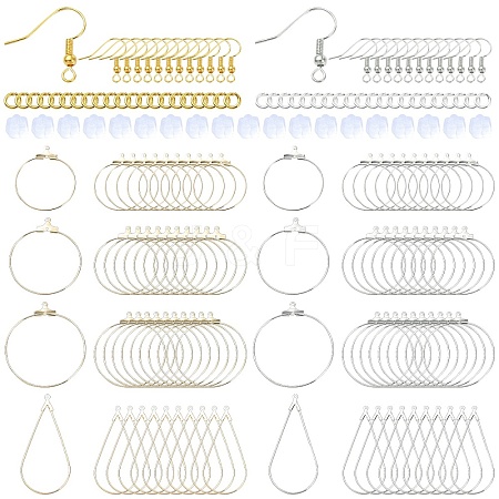 DIY Brass Geometric Hoop Earring Making Kit DIY-YW0008-60-1