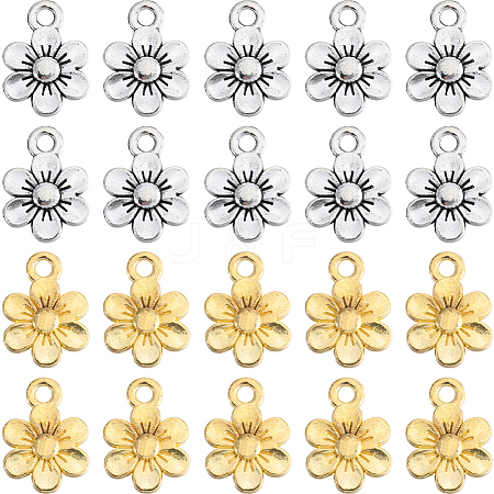 100Pcs 2 Colors Tibetan Style Alloy Charms FIND-SC0010-74-1