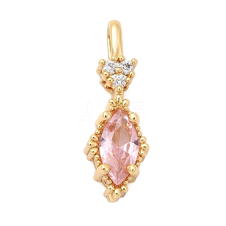 Brass Micro Pave Cubic Zirconia Pendants KK-F916-18G-01-1