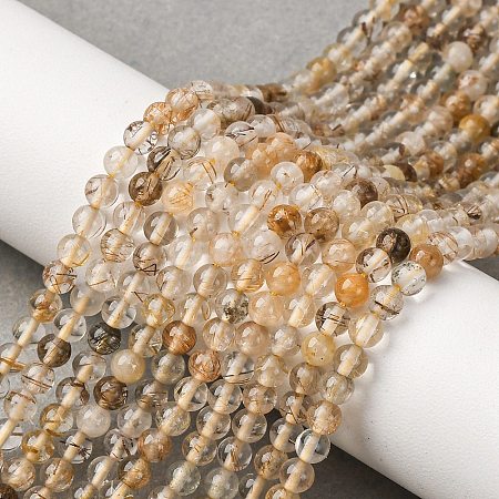 Natural Rutilated Quartz Beads Strands G-D314-A01-4mm-1
