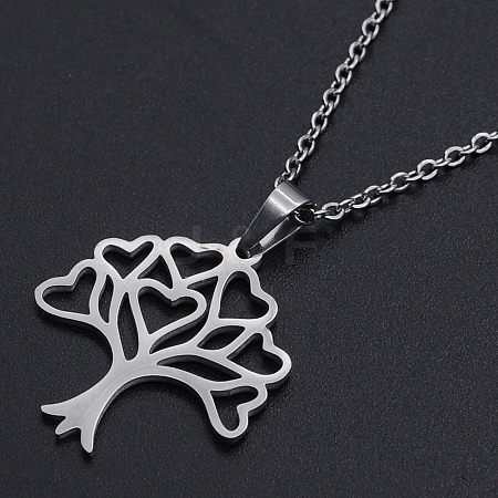 Non-Tarnish 201 Stainless Steel Pendants Necklaces LS-NJEW-S105-JN694-45-1-1