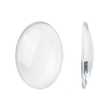 Transparent Oval Glass Cabochons LS-GGLA-R022-35x25-1