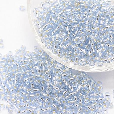 8/0 Transparent Glass Round Seed Beads SEED-J010-F8-32-1