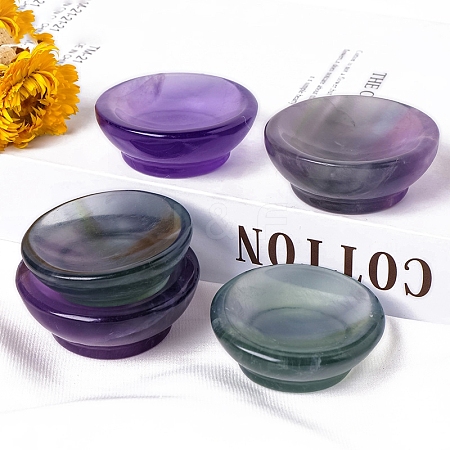 Natural Fluorite Tea Bowls Display Decorations PW-WGD53A5-01-1