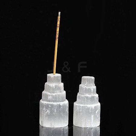 Natural Selenite Tower Incense Burners PW-WG92955-01-1