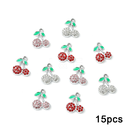 15Pcs 3 Colors Rack Plating Alloy Pendants FIND-YW0009-86A-1