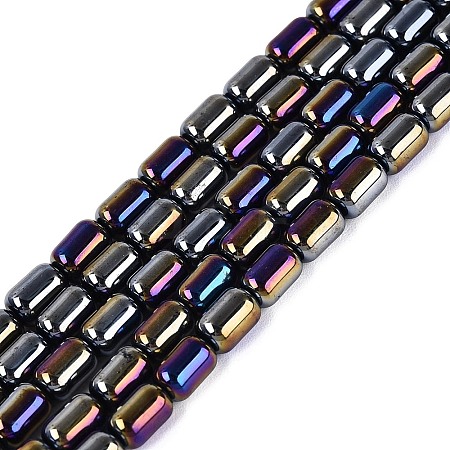 Electroplate Opaque Glass Beads Strands EGLA-Q132-03A-C05-1