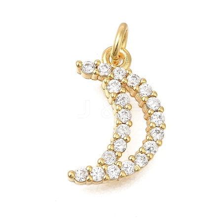 Rack Plating Brass Micro Pave Cubic Zirconia Pendants ZIRC-F142-13A-G-1