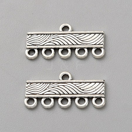 100Pcs Tibetan Style Alloy Chandelier Component Links FIND-WH0431-31B-1