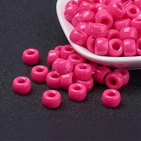 Opaque Acrylic European Beads PL338-4-1