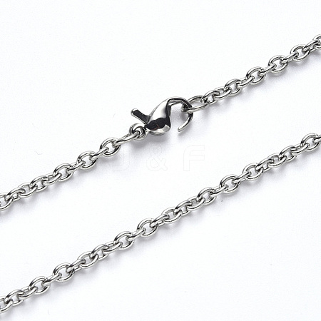 Non-Tarnish 304 Stainless Steel Cable Chain Necklace NJEW-S420-007C-P-1