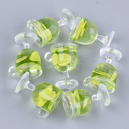 Resin Cup Pendants CRES-S359-11A-1