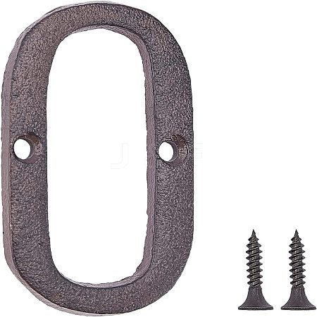 Iron Home Address Number AJEW-WH0126-25O-1