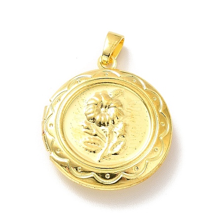Rack Plating Brass Locket Pendants LS-KK-I688-01G-1
