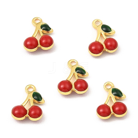 Brass Enamel Charms X-KK-K337-01G-01-1