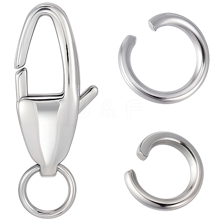 6Pcs 304 Stainless Steel Lobster Claw Clasps STAS-BBC0008-57P-1